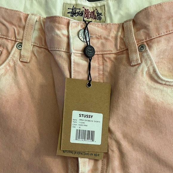 Stussy Big Ole Pink Shorts 32W BRAND NEW WITH TAGS - Picture 3 of 3